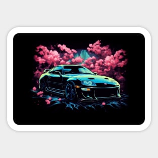 Toyota Supra Cherry Blossom Sticker